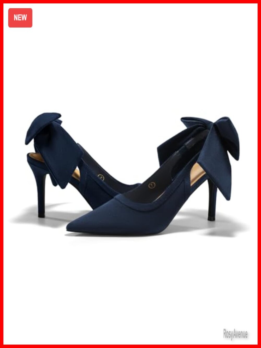 Women's Slingback High Heels Pointed Toe Bow Faux Suede Dress Pumps